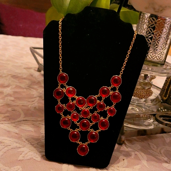 Beautiful Ruby Red Bubble Necklace - Picture 1 of 1